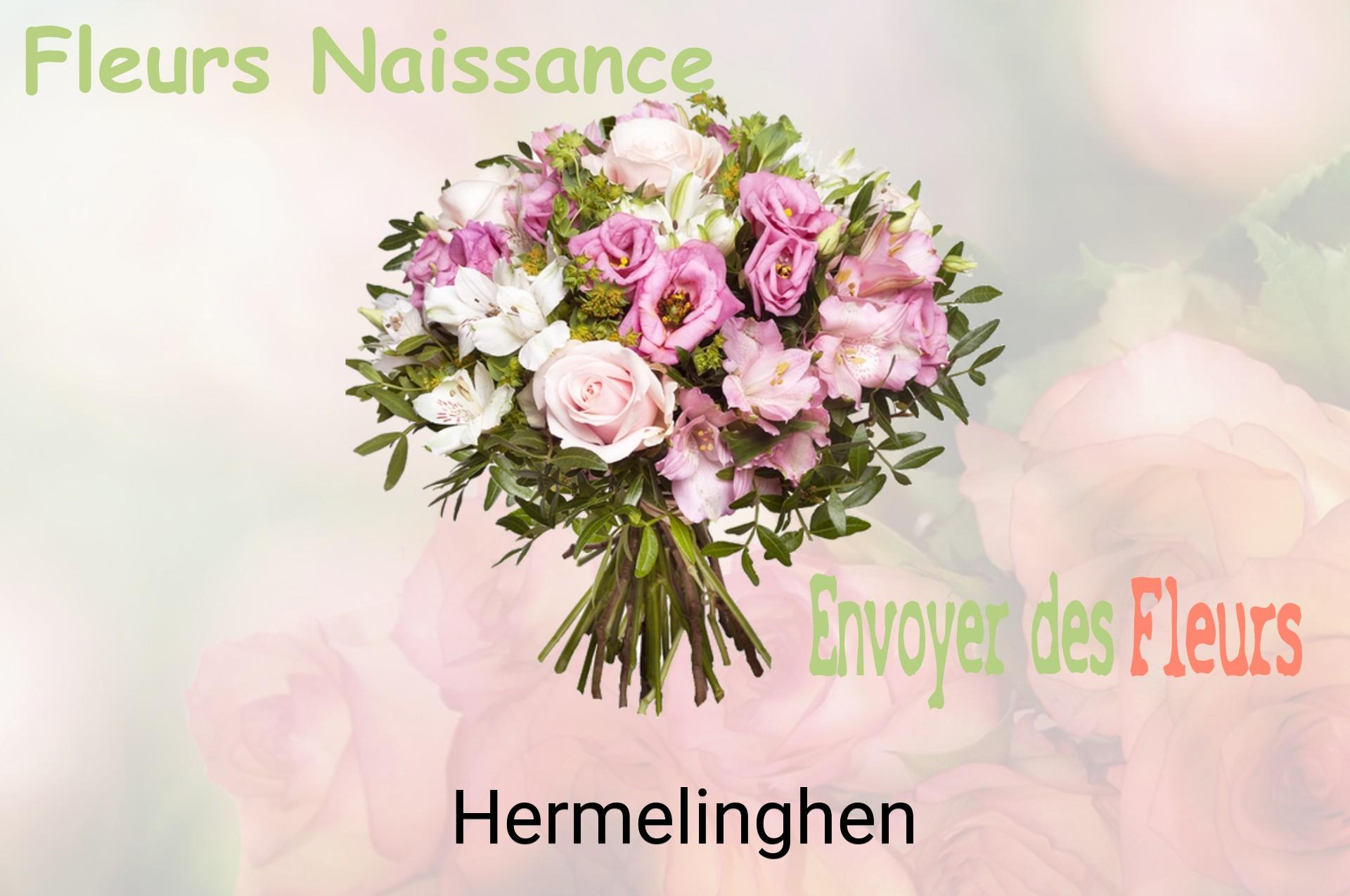 Bouquet de fleurs de naissance livré à Hermelinghen