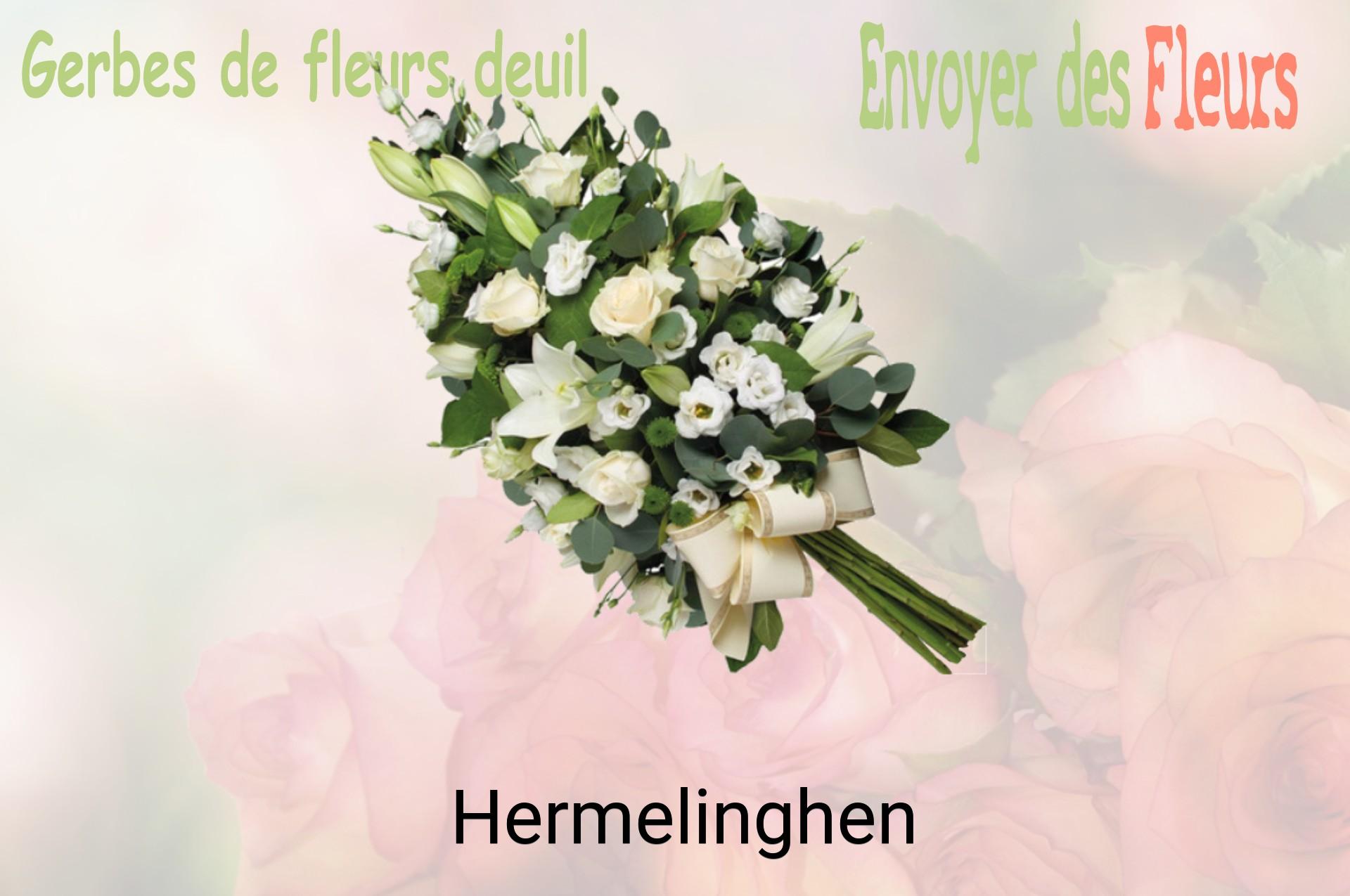 Gerbe de fleurs de deuil livrée à Hermelinghen